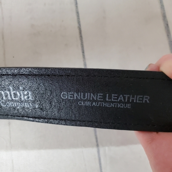 Columbia Black Leather  Belt - Picture 8 of 11